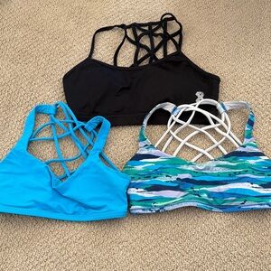 lululemon athletica Sports Bras - Black, Blue, Multicolor